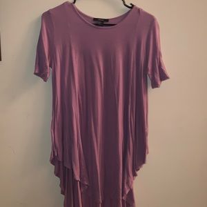 purple/mauve high low lightweight flowy top